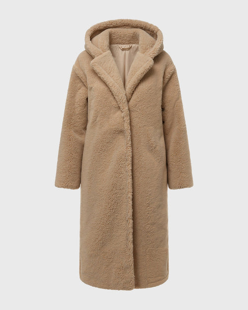Women's Tailored Wool-Blend Coat with Button Front
