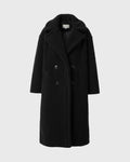 Women's Long Teddy Coat with Straight Silhouette