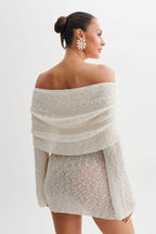 White Off Shoulder Mini Dress