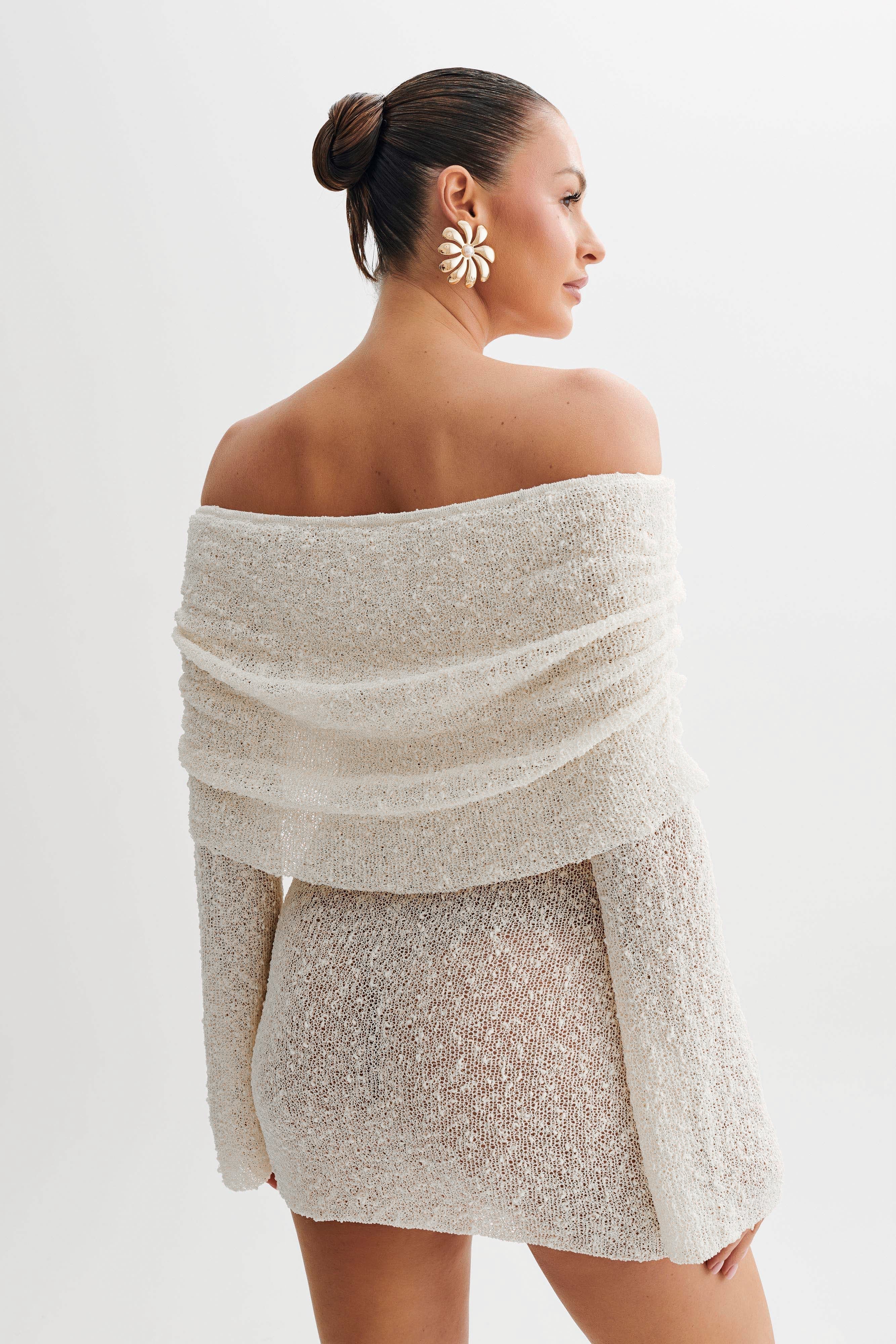 White Off Shoulder Mini Dress