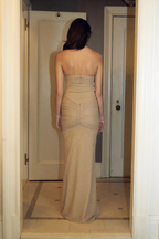 Beige Shimmer Maxi Dress