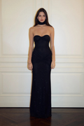 Black Shimmer Maxi Dress
