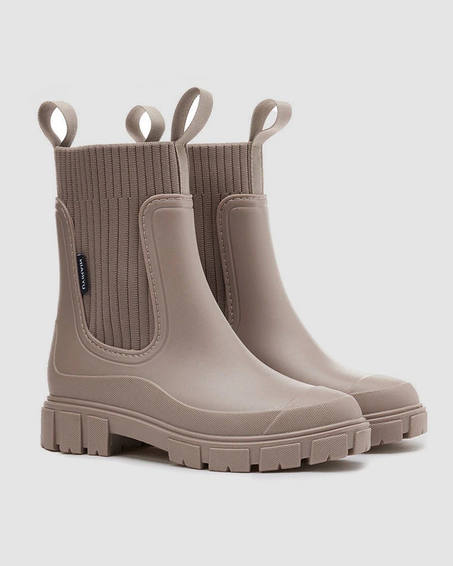 Women's Mid-Calf Water-Resistant Wellington Boots with Textured Sole