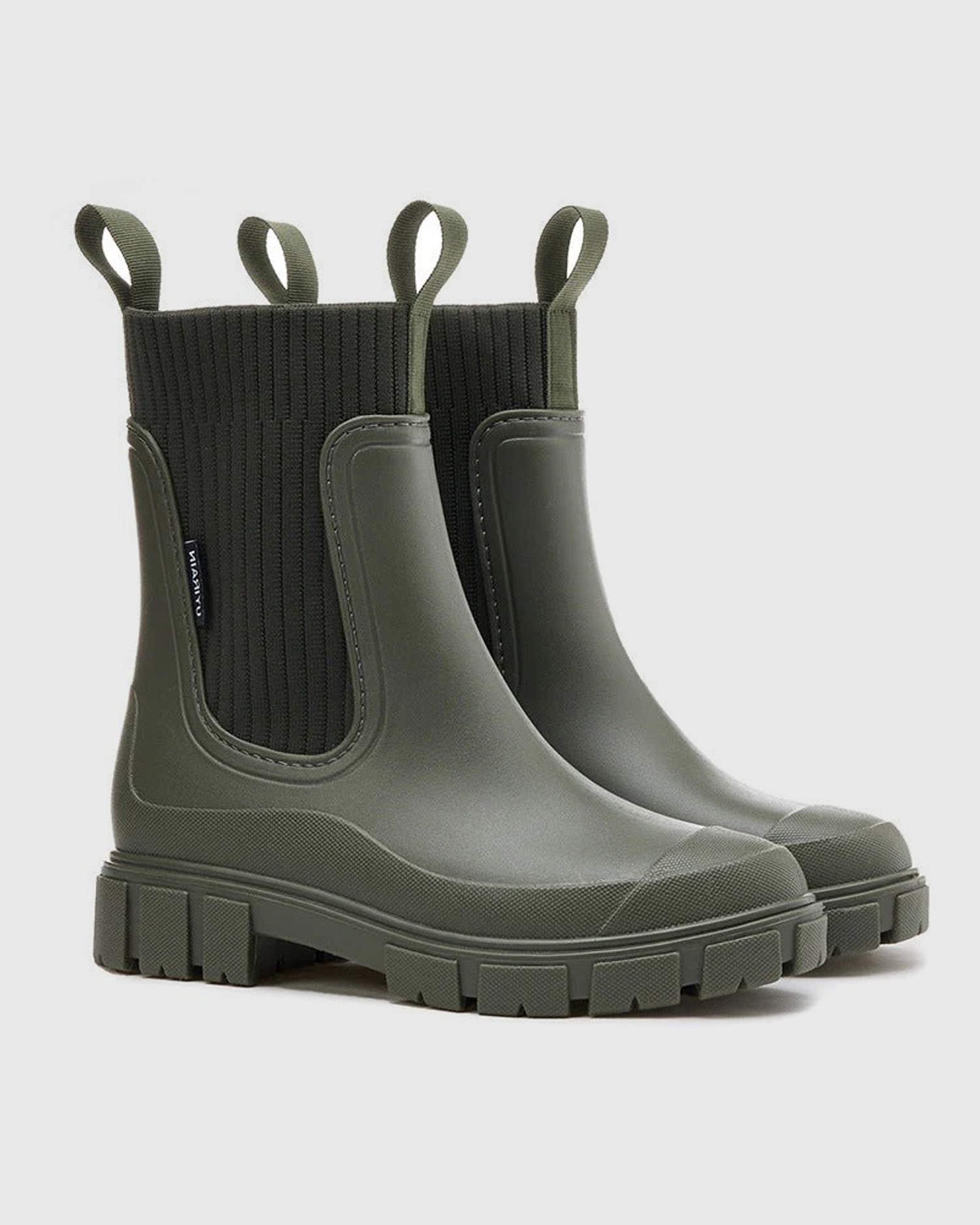 Women's Mid-Calf Water-Resistant Wellington Boots with Textured Sole