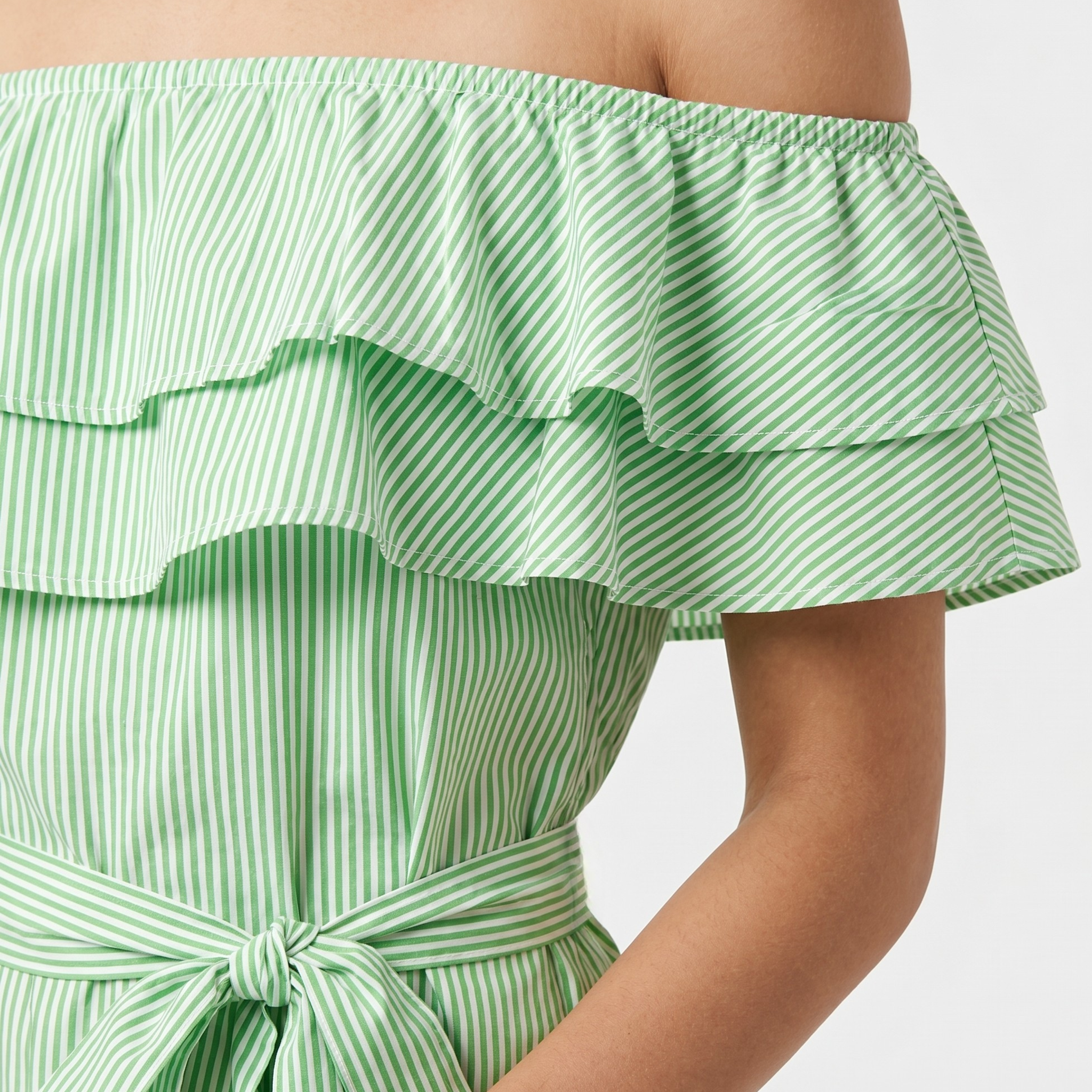 Women's Off-Shoulder A-Line Mini Dress with Ruffled Bodice