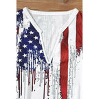 Women's American Flag Tank Top with Crew Neck