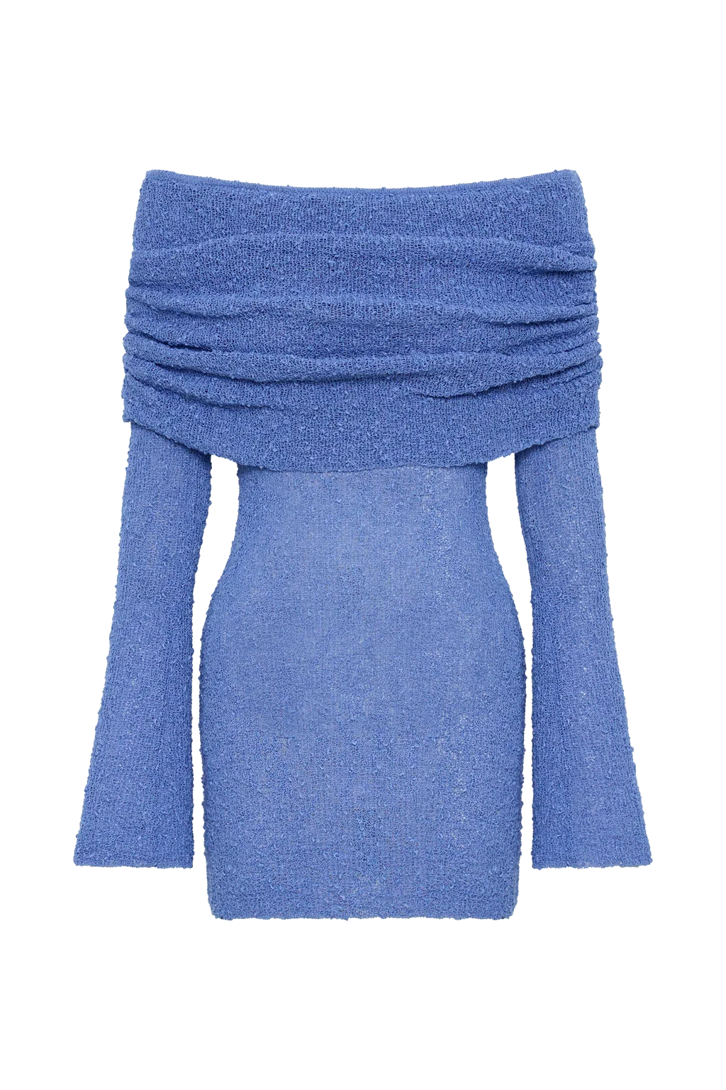 Blue Off Shoulder Mini Dress