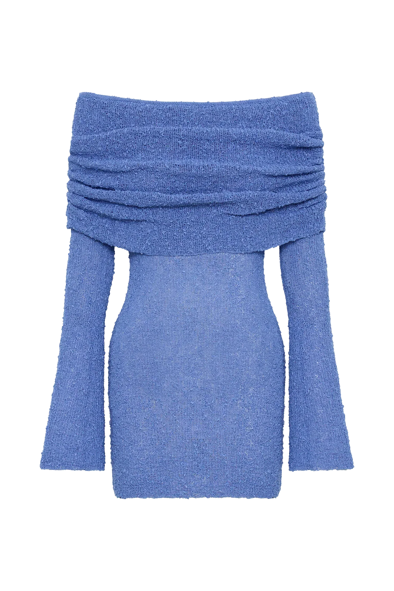 Blue Off Shoulder Mini Dress