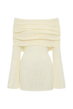 White Off Shoulder Mini Dress