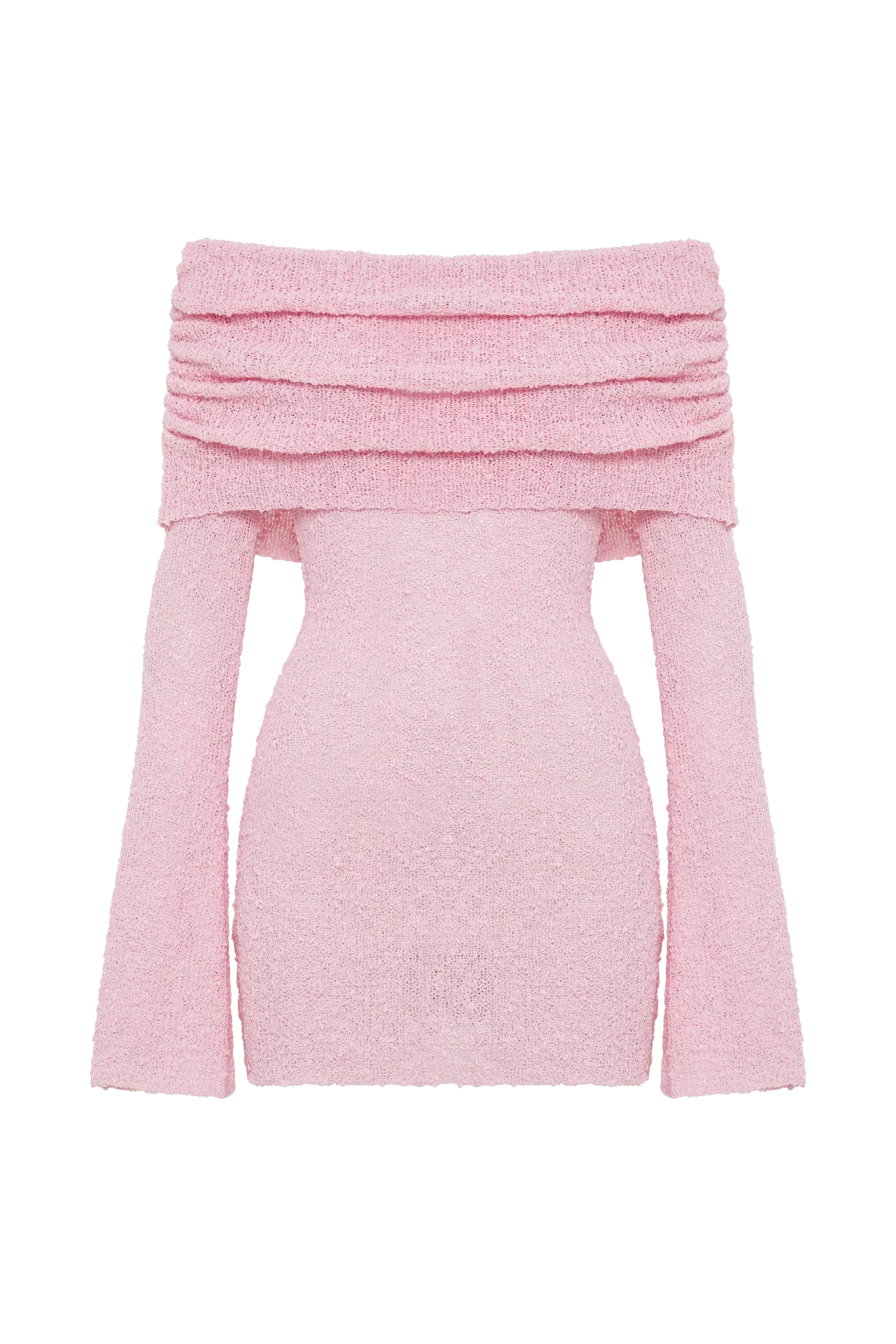 Pink Off Shoulder Mini Dress