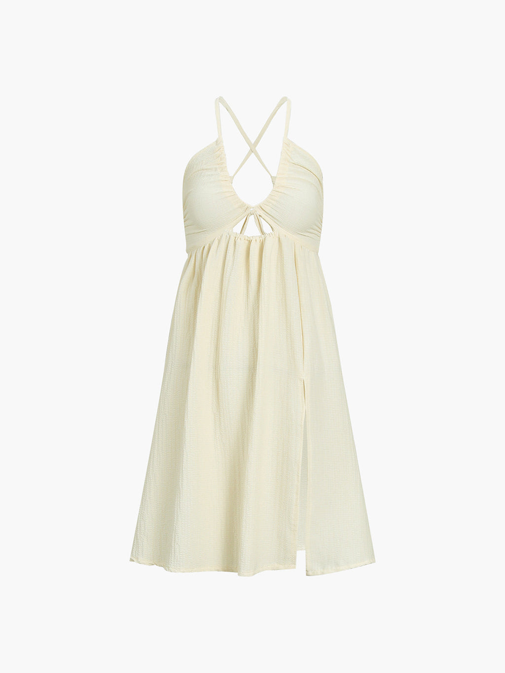 Women's Cutout Halter Maxi Dress with Side Slit