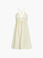 Women's Cutout Halter Maxi Dress with Side Slit