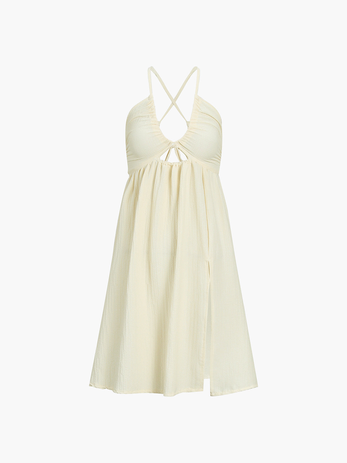 Women's Cutout Halter Maxi Dress with Side Slit
