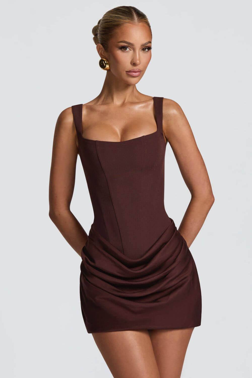 Women's Bodycon Mini Dress with Corset Bodice