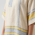 Women's Boho Linen Set with Wide-Leg Trousers