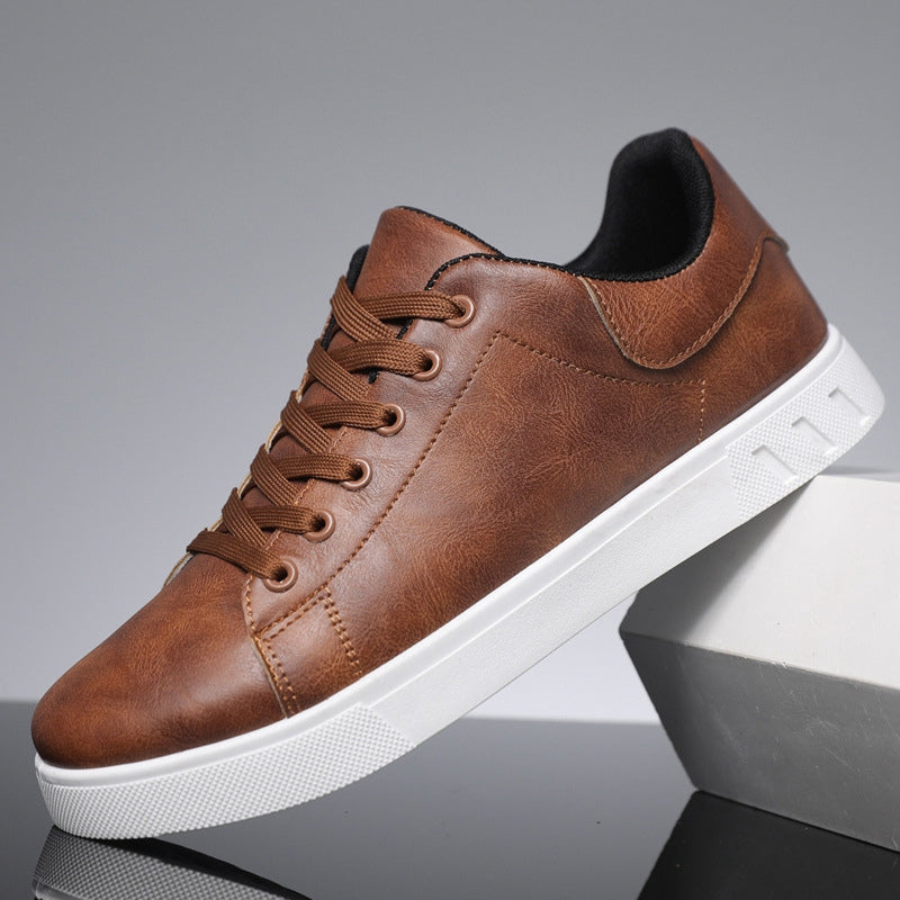 Men's Breathable Casual Sneakers with Perforated Side Panels