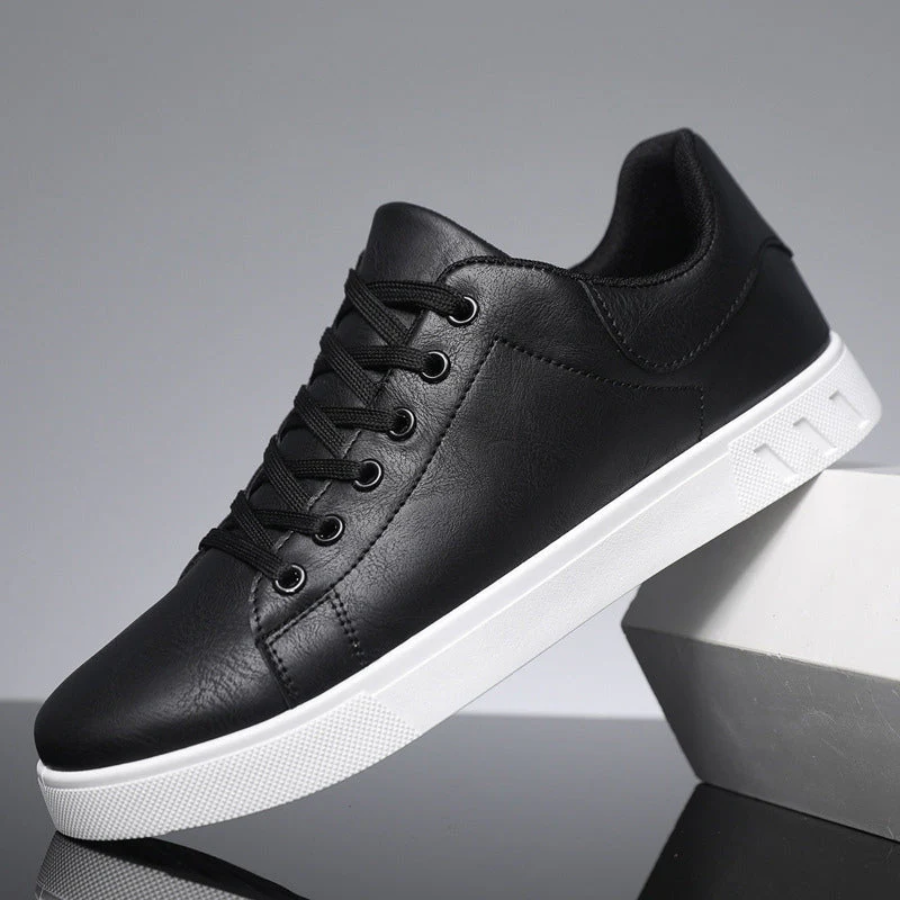 Men's Breathable Casual Sneakers with Perforated Side Panels