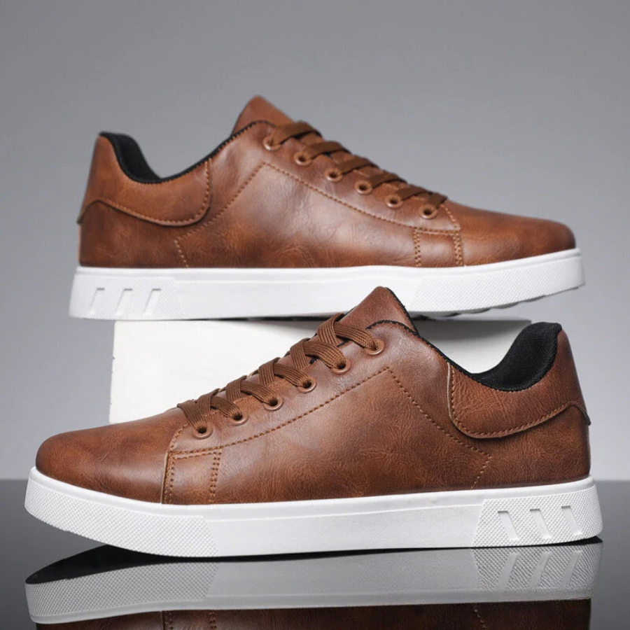 Men's Breathable Casual Sneakers with Perforated Side Panels