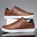 Men's Breathable Casual Sneakers with Perforated Side Panels