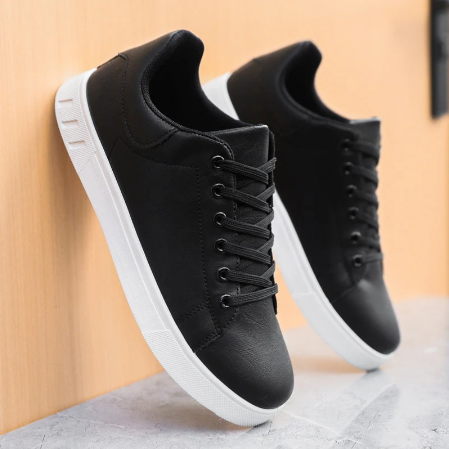 Men's Breathable Casual Sneakers with Perforated Side Panels