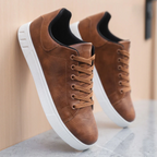 Men's Breathable Casual Sneakers with Perforated Side Panels