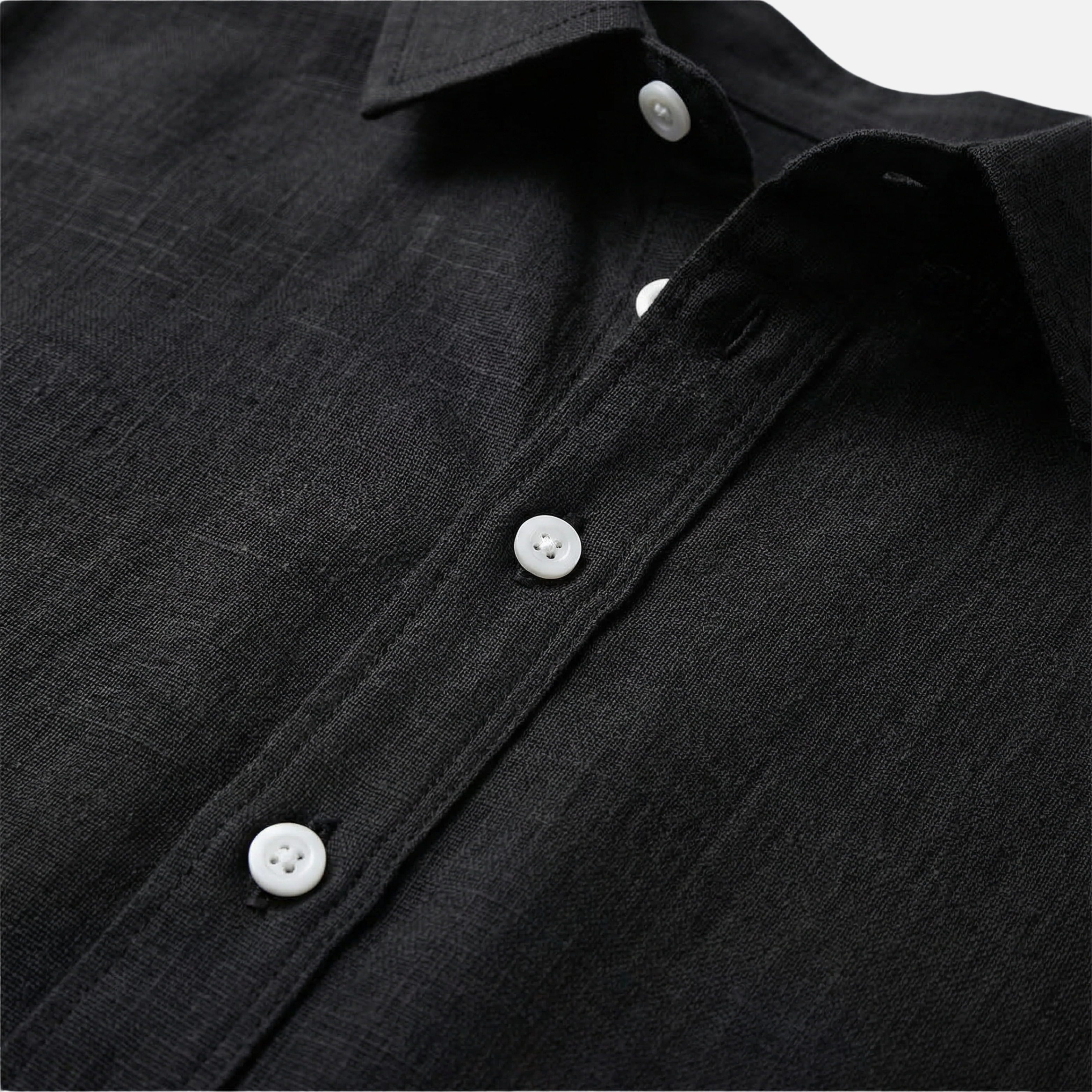 Men's Lightweight Summer Shirt with Classic Collar and Button Placket