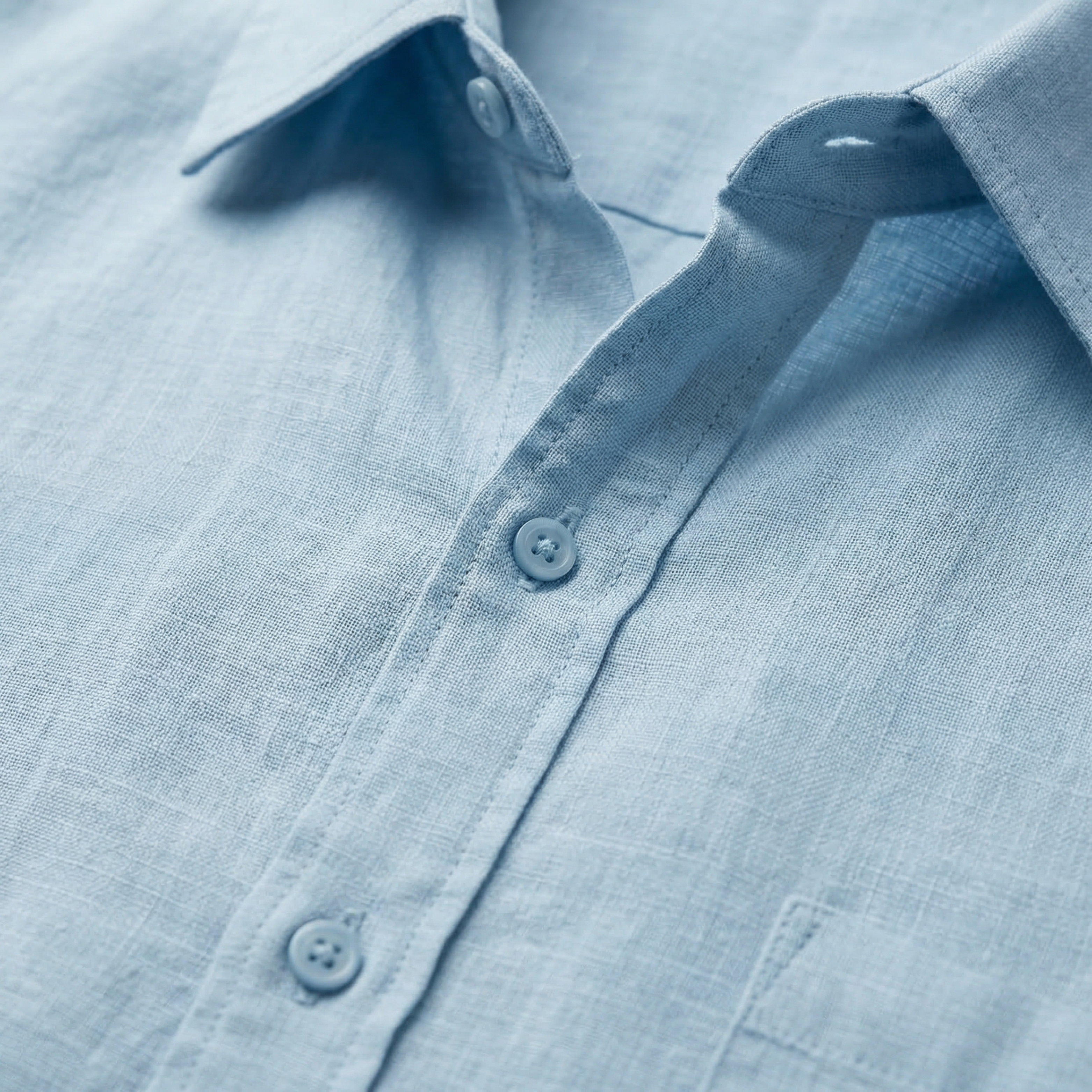 Men's Relaxed Linen Button-Up Shirt with Pointed Collar