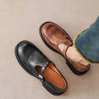 Women's Brogue Mary Jane Shoes with Chunky Sole