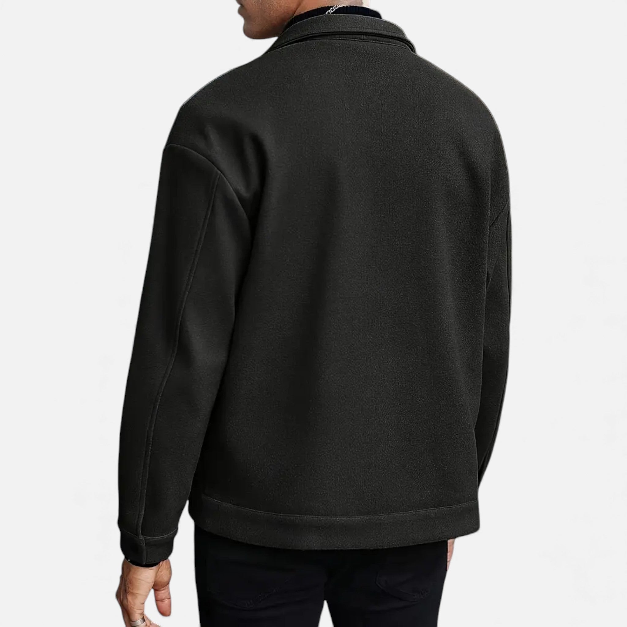 Men's Brushed Shirt Jacket with Flap Chest Pockets