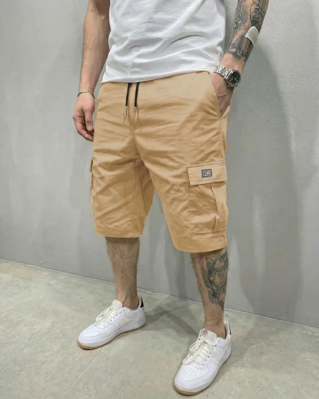 Men's Relaxed Cargo Shorts with Elasticated Waist