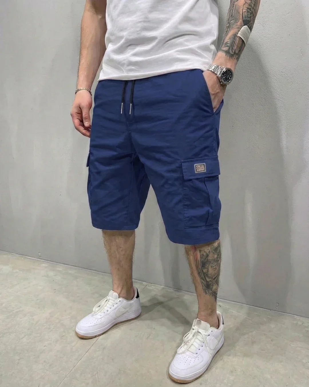 Men's Relaxed Cargo Shorts with Elasticated Waist