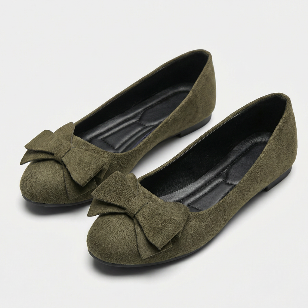 Women's Bow Detail Loafers with Rounded Toe