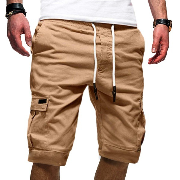 Men's Relaxed Cargo Shorts with Lightweight Drawstring Waist