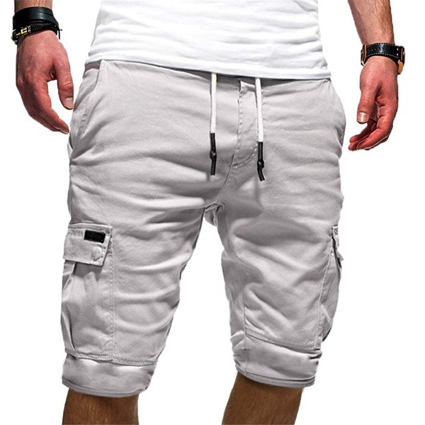 Men's Relaxed Cargo Shorts with Lightweight Drawstring Waist