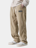 Men's Relaxed Corduroy Pants with Drawstring Waist