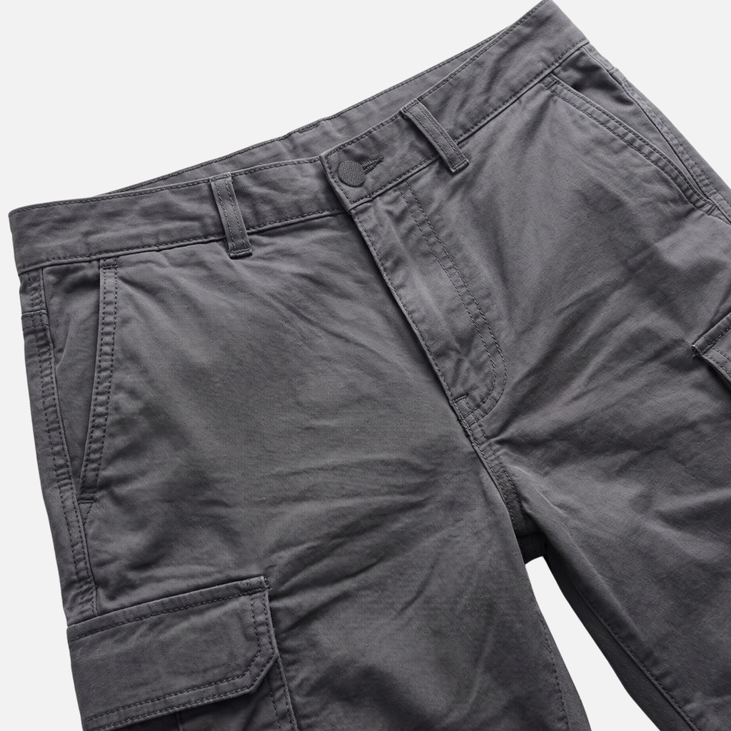 Men's Relaxed Cotton Cargo Shorts with Flap Pockets