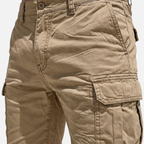 Men's Relaxed Cotton Cargo Shorts with Flap Pockets