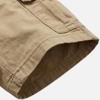 Men's Relaxed Cotton Cargo Shorts with Flap Pockets