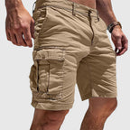 Men's Relaxed Cotton Cargo Shorts with Flap Pockets