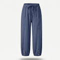 Women's Relaxed Linen Capri Pants with Drawstring Waist