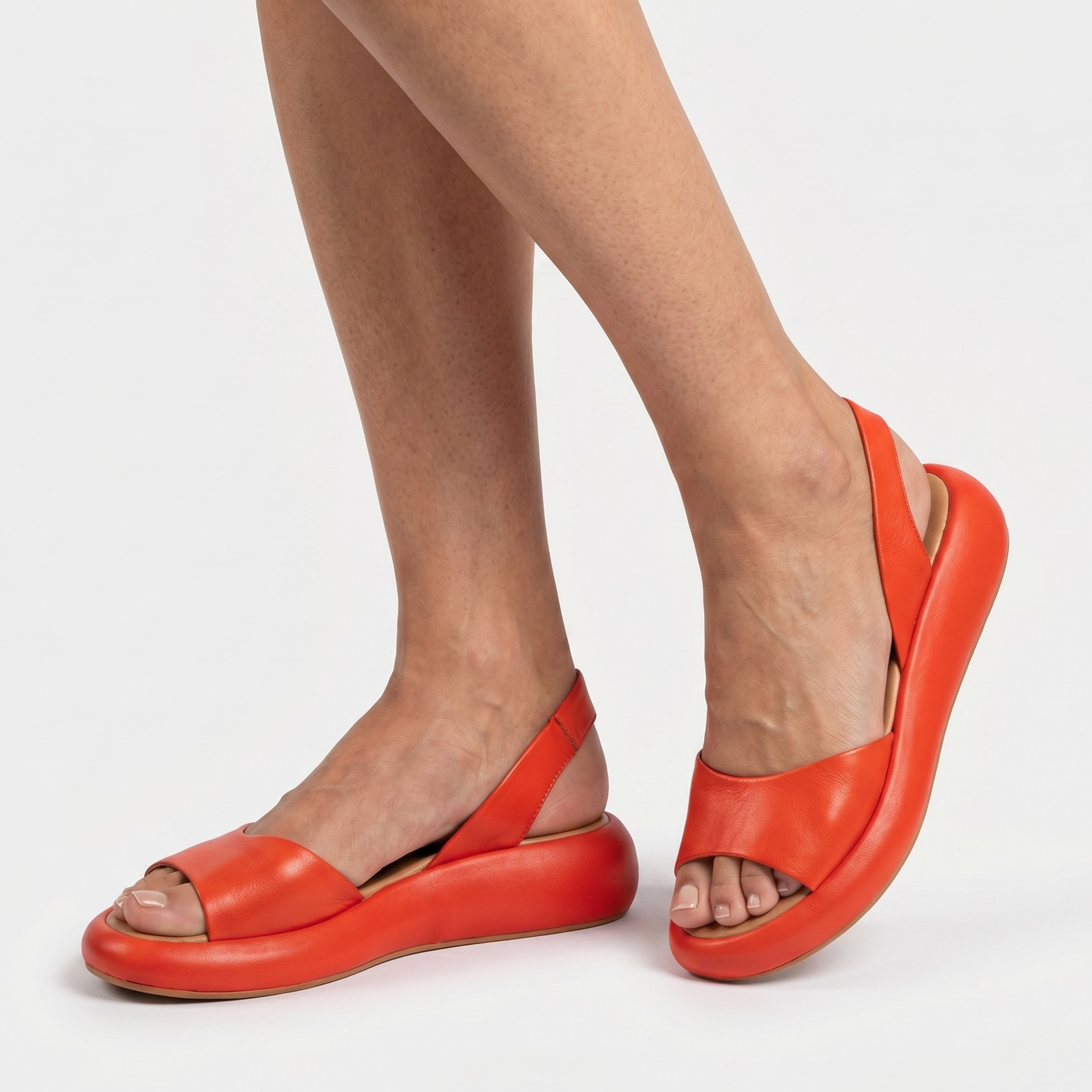 Women's Chunky Platform Sandals with Slingback Strap