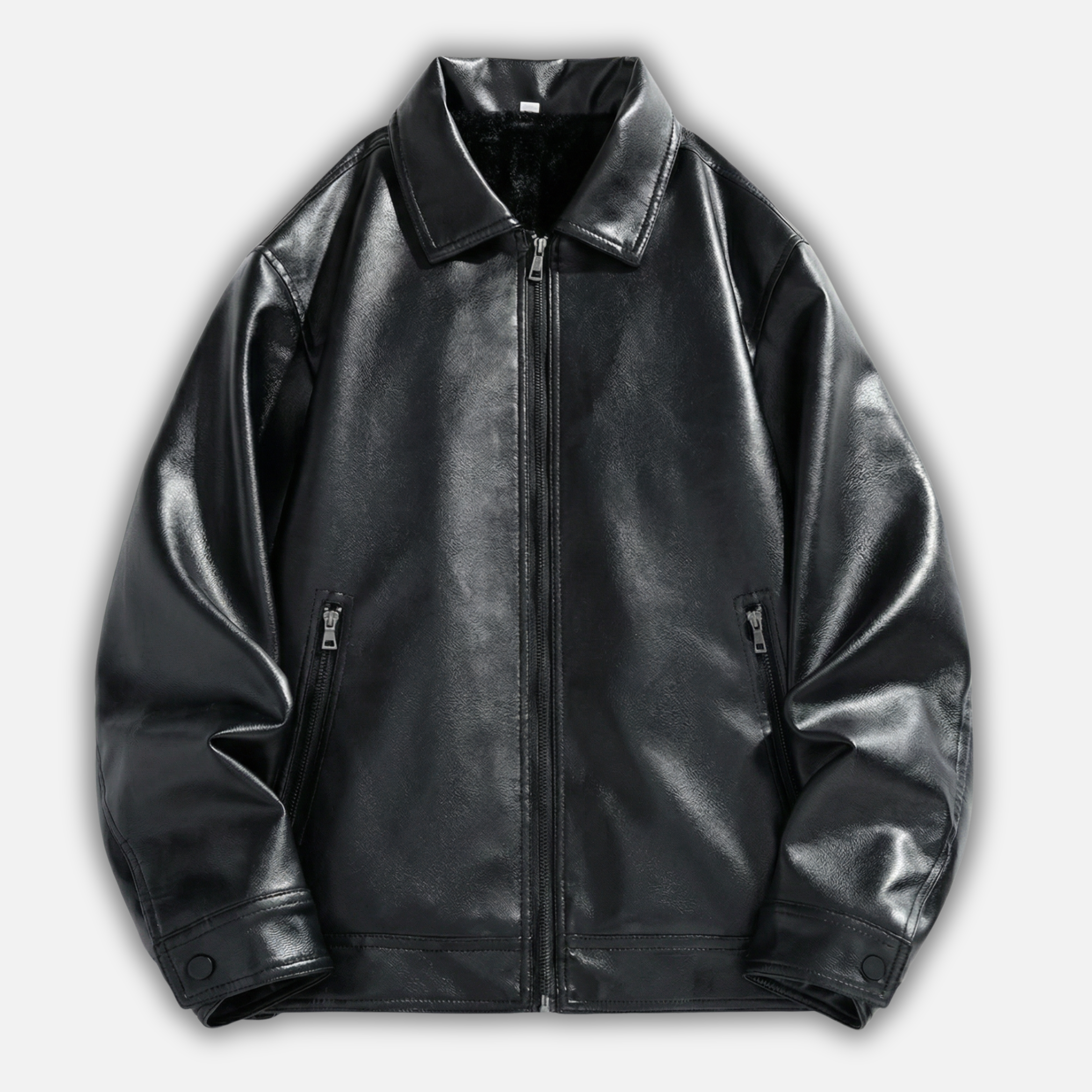 Men's Classic Bomber Jacket with Zip Pockets