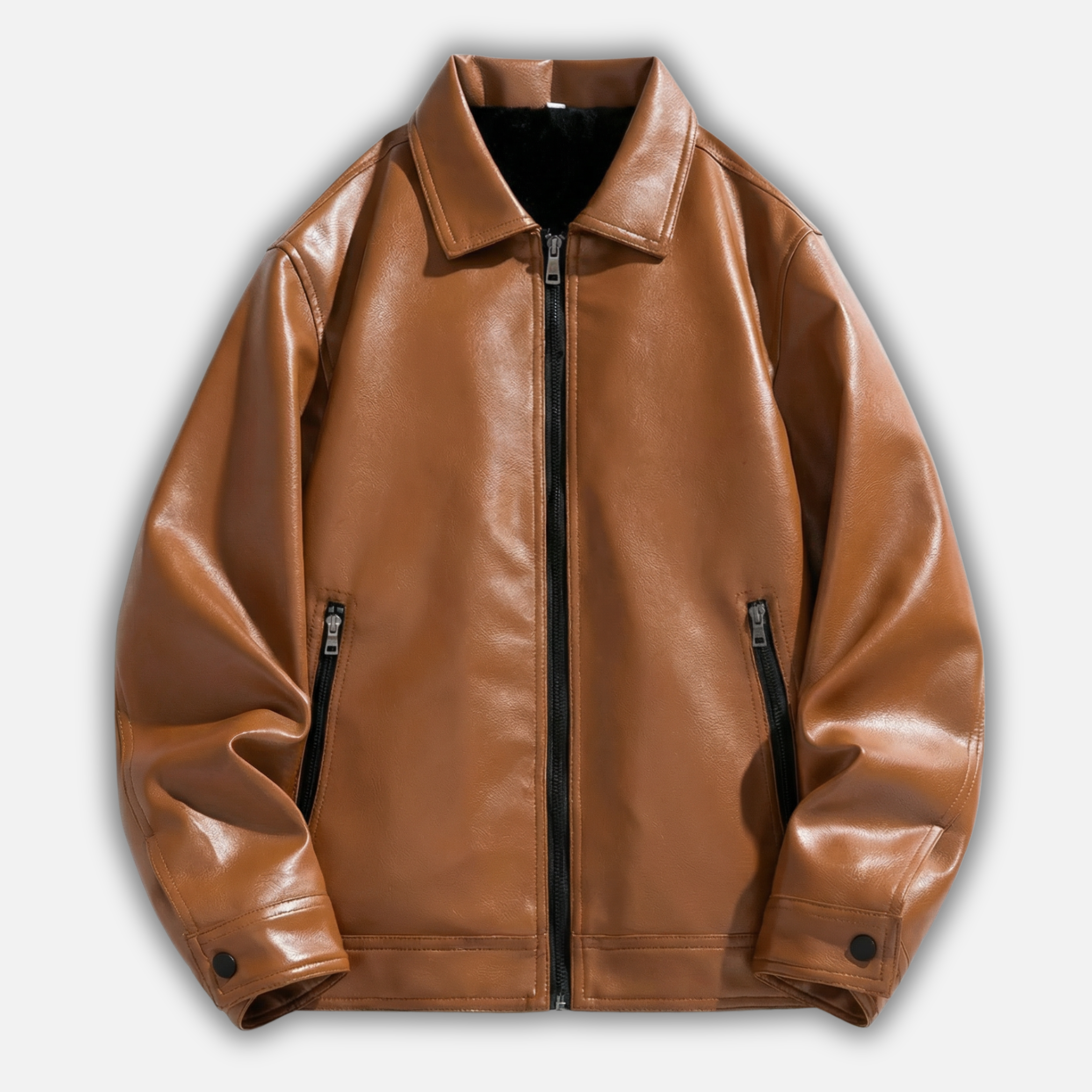 Men's Classic Bomber Jacket with Zip Pockets