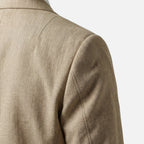 Men's Classic Fit Linen Suit with Notched Lapels