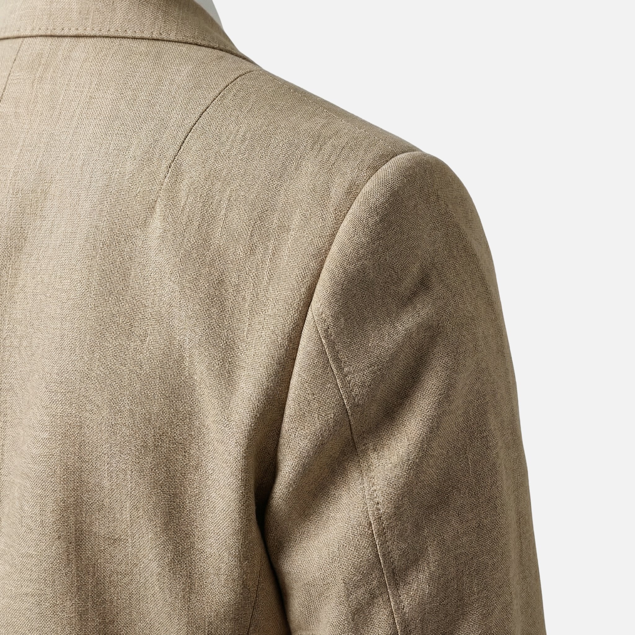 Men's Classic Fit Linen Suit with Notched Lapels