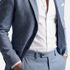 Men's Textured Two-Piece Suit with Notched Lapels