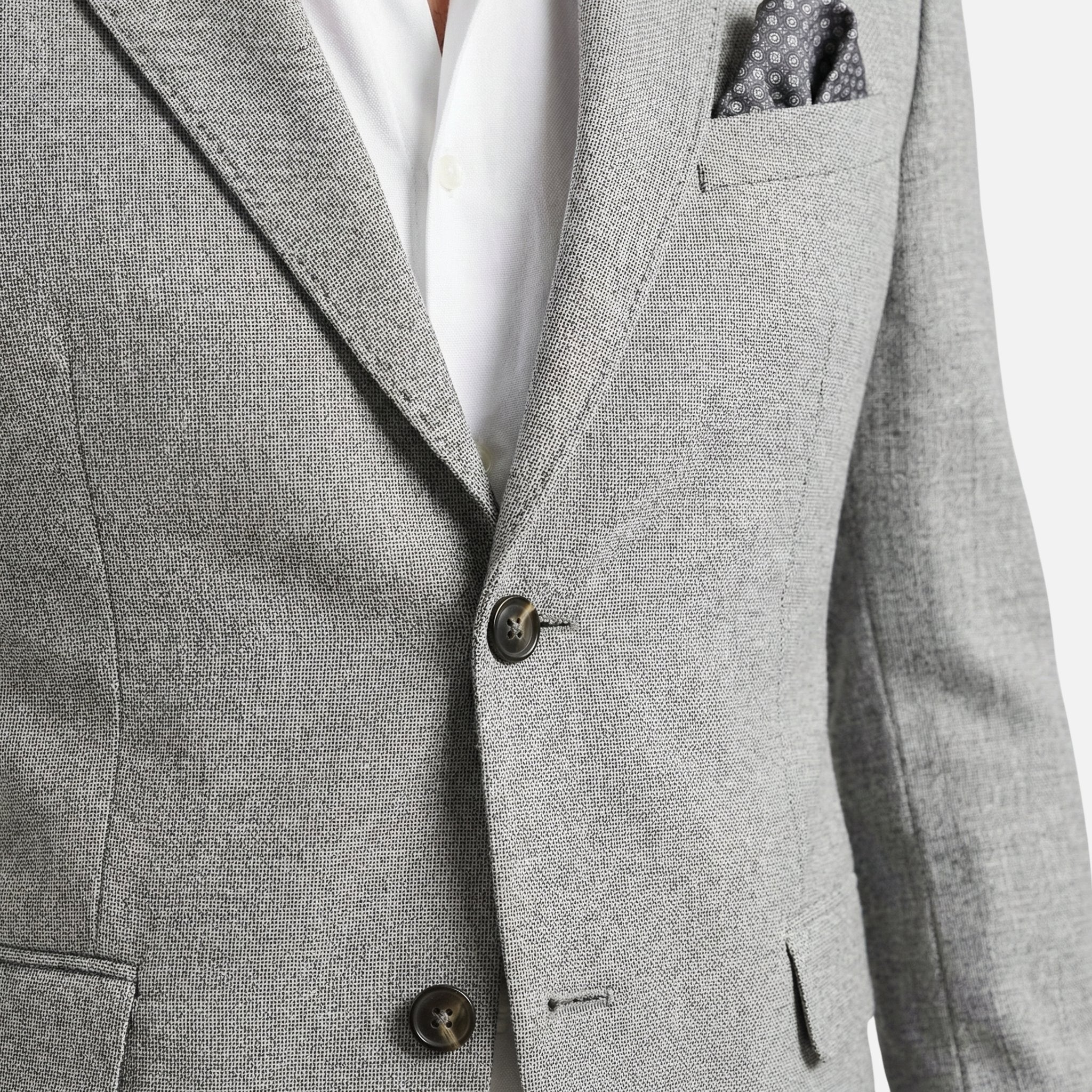 Men's Textured Two-Piece Suit with Notched Lapels