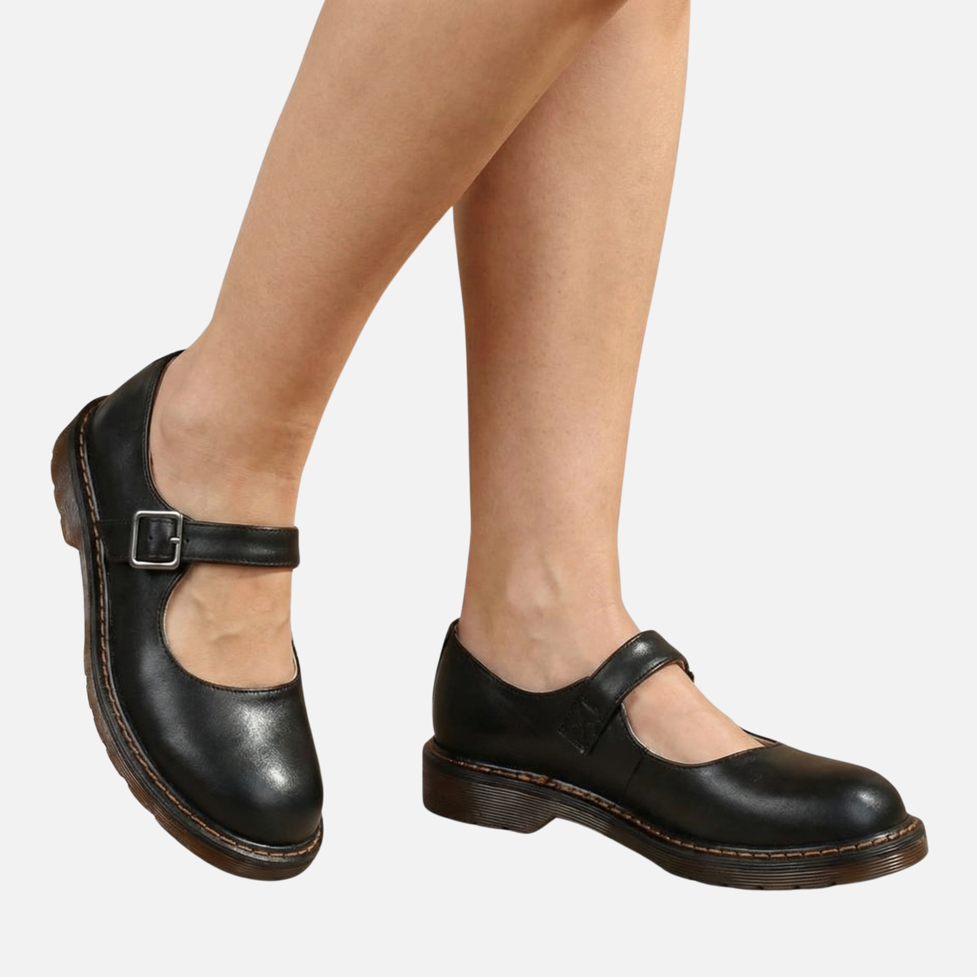 Women's Classic Mary Jane Shoes with Buckle Strap