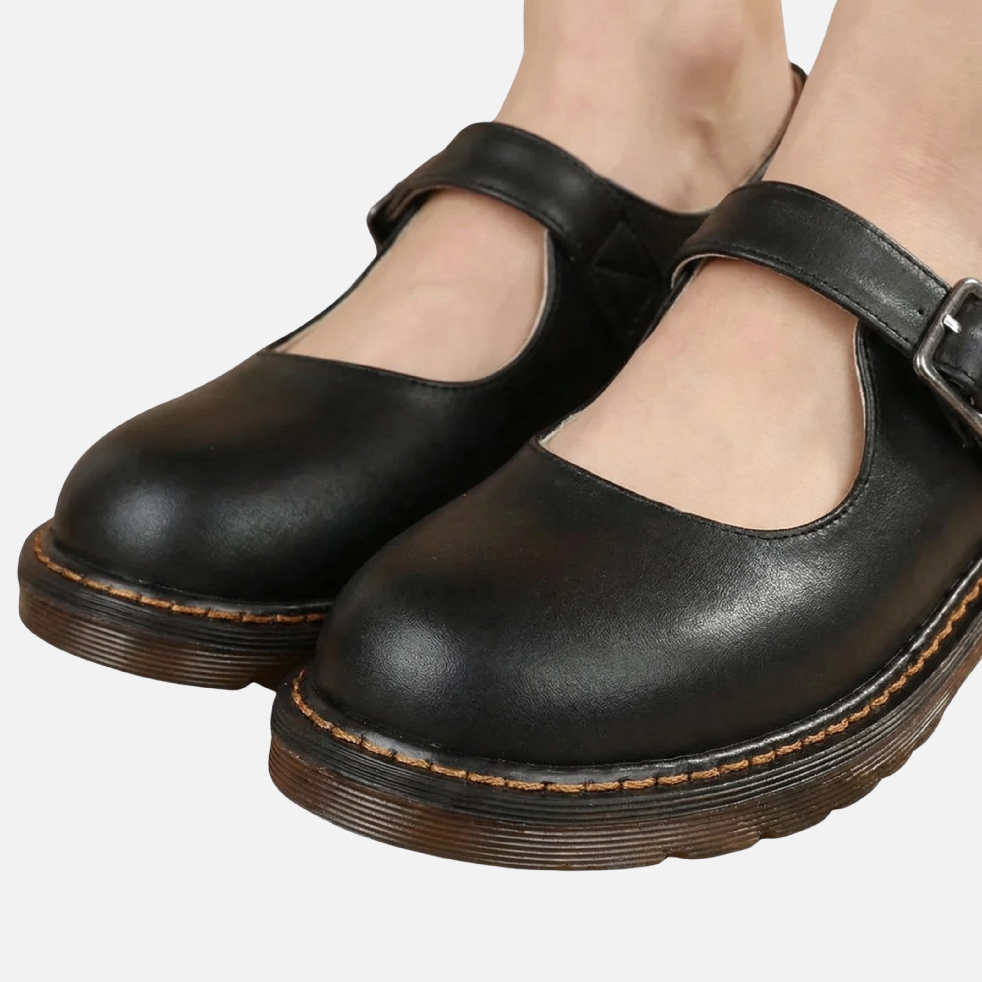 Women's Classic Mary Jane Shoes with Buckle Strap