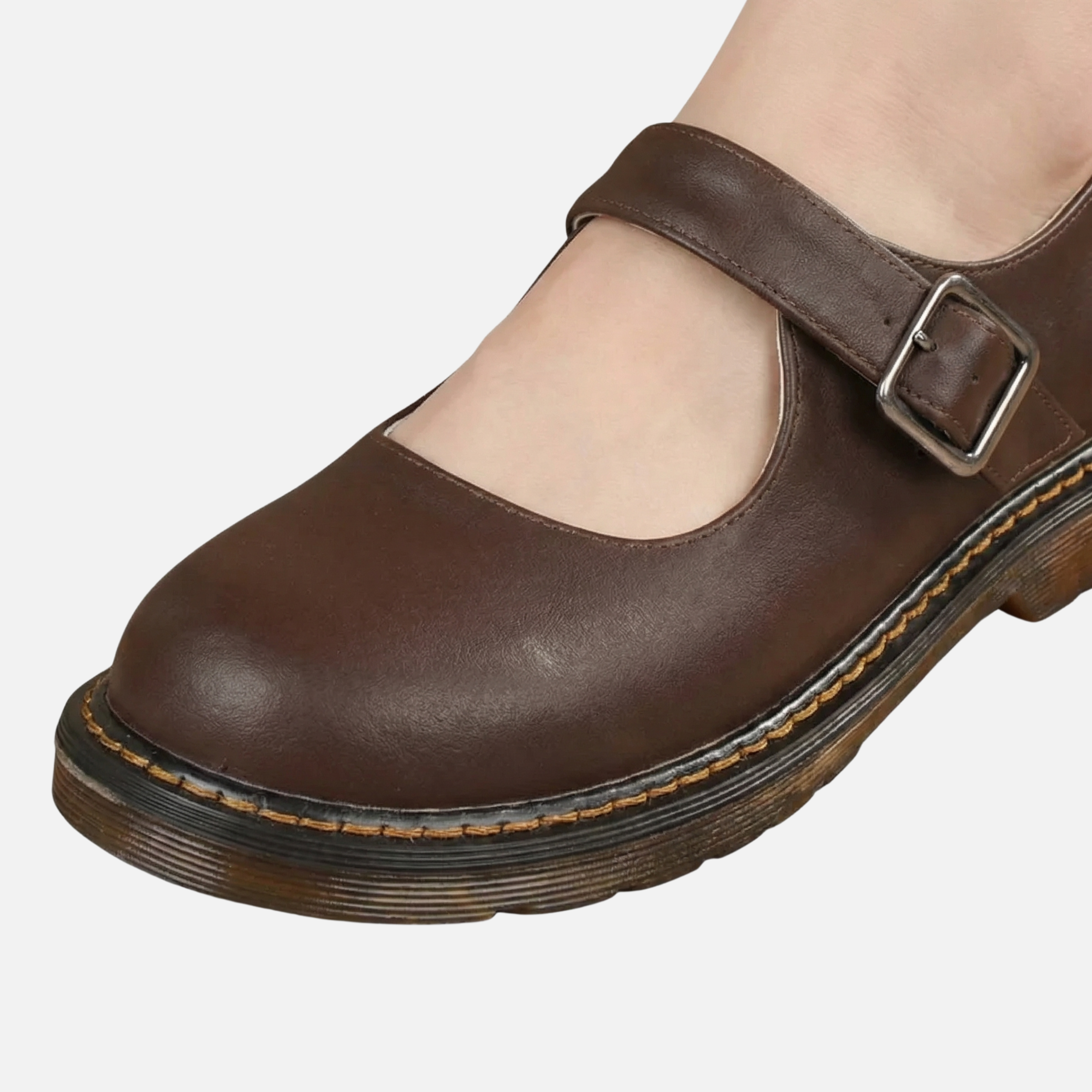 Women's Classic Mary Jane Shoes with Buckle Strap